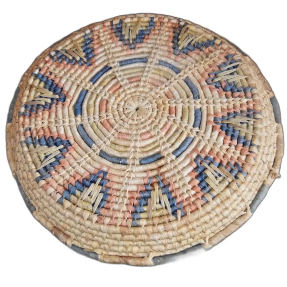 Vintage Handwoven Southwestern Coiled Basket 16